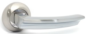 Ручка дверная KEDR R07-593 SN CP (сатин / хром)